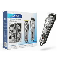 Genérico - Kit Máquina Cortapelo Y Patillera Profesional Plateado