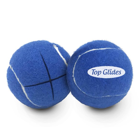 Deslizadores para pelota de tenis Top Glides azul oscuro precortados