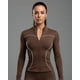 thumbnail image 2 of Chaqueta Deportiva Mujer Compresión Gym Fitness Entrenamiento con Líneas Blancas, 2 of 3