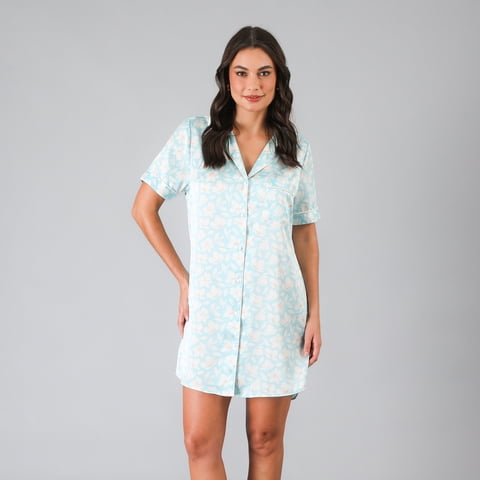 Camisero Satin Print Flores Mujer 33826-247