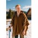 thumbnail image 5 of Poncho de Alpaca Gamboa para Hombre con Capucha - Marrón Claro, 5 of 6