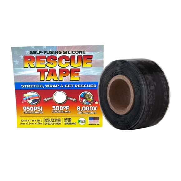 Cinta reparadora Bond It Rescue Tape de silicona impermeable negra