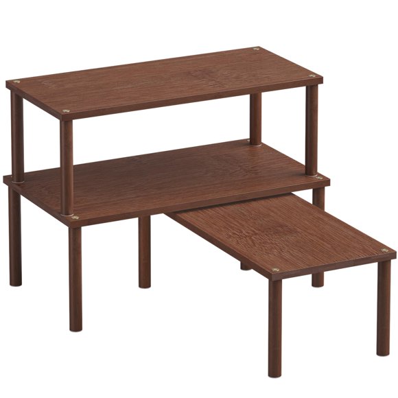 Estantería Danfoxer 40x21x16 cm Bambú Pack de 3 Marrón