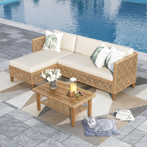 Juego De Muebles De Patio Sophia & William Boho Wicker Rattan