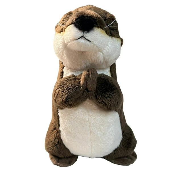 Animales de peluche para niños, decoraciones de ducha de bebé, decoración de guardería, animales de río para niños pequeños, nutria de río rellena, 30 centimetros