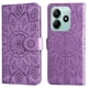 thumbnail image 5 of Funda tipo cartera FOXDOCK para Xiaomi Poco M7 Pro 5G , diseño girasol en relieve, cuero PU, cierre magnético, soporte y tarjetero, 5 of 5