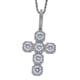 thumbnail image 4 of Oro / Plata Chapado en cobre Circonita Piedra Cruz Colgante Collar Plata, 4 of 5