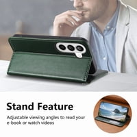 Foxdock Funda Para Samsung Galaxy S26: Cierre Magnético, Soporte Ajustable, Ranuras Para Tarjetas Y Correa Integrada-Verde