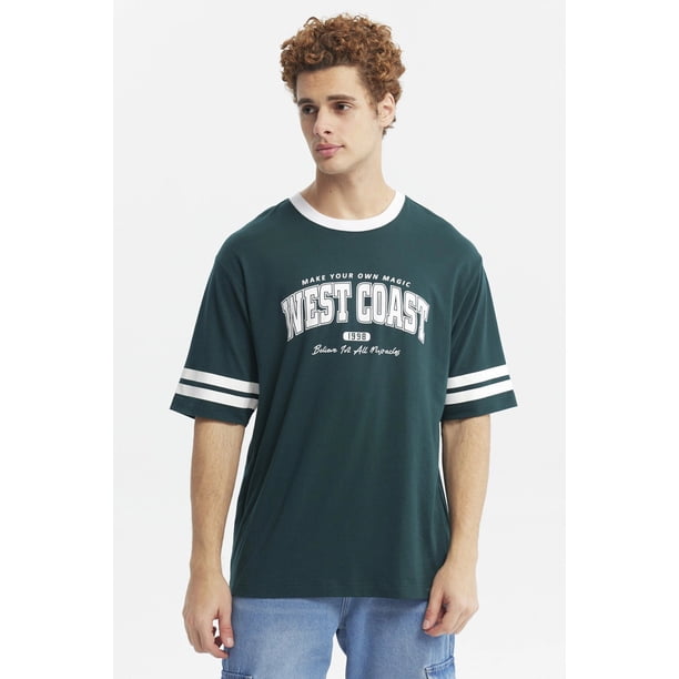 Polera Hombre Urban City Usa Verde Oscuro