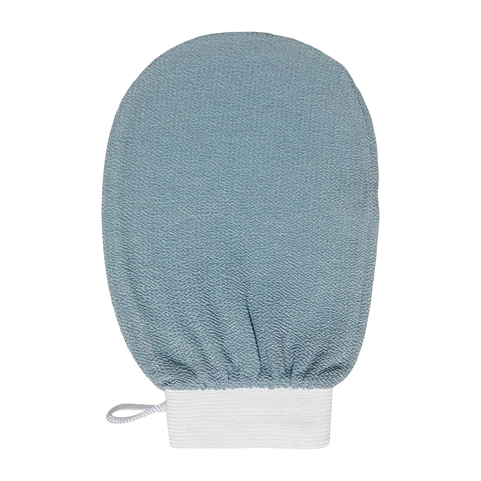 Ioensy - Guante De Baño Guantes De Fregado Exfoliante Corporal Doble Cara Pierna Suave Cuerpo Cuello Azul