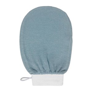 Ioensy - Guante De Baño Guantes De Fregado Exfoliante Corporal Doble Cara Pierna Suave Cuerpo Cuello Azul