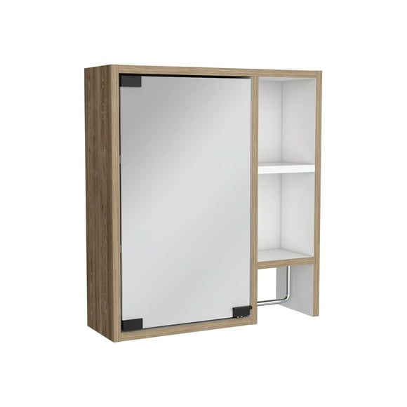 Botiquin De Baño 1 Puerta 52,2x47,2x14,6 Cm Café Claro