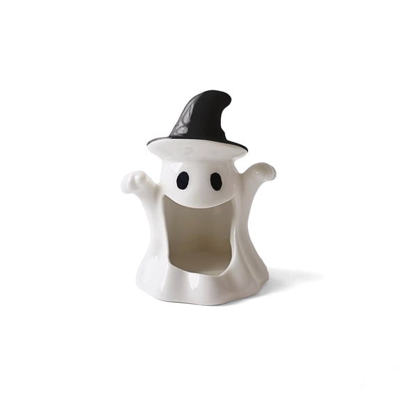Fantasma Porta Vela de Cerámica Negro 13,7 cm Halloween - Frank & Mortis