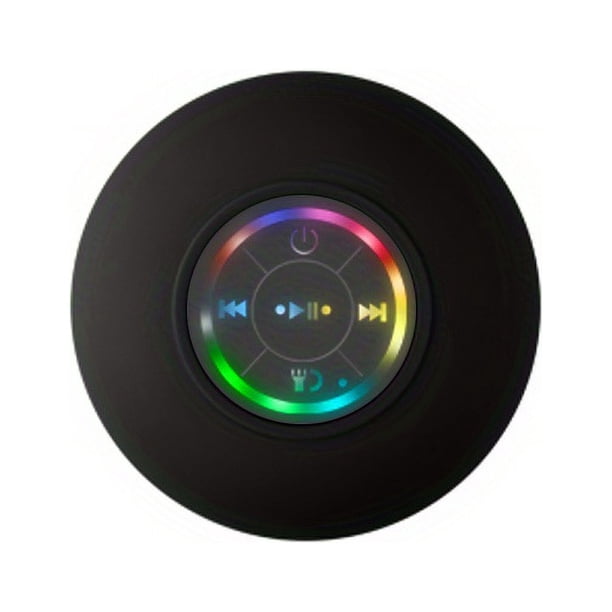 IPX4 Waterproof Speaker, Portable Wireless Speaker With Suction Cup, USB Rechargeable Black Speaker With 2 Hours Play Time 3.7V/400mah Battery 5.0BT Version Life For Parties, Bathroom, Travel, Home, A