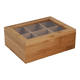 thumbnail image 1 of Caja porta té bambú 6 divisiones organizador natural, 1 of 3