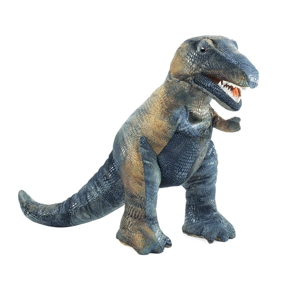 Títere de mano Folkmanis Tyrannosaurus Rex con boca móvil