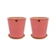 thumbnail image 1 of Set de 2 Macetas Zaia 20 cm Rosa Alegre y sus platos, 1 of 3