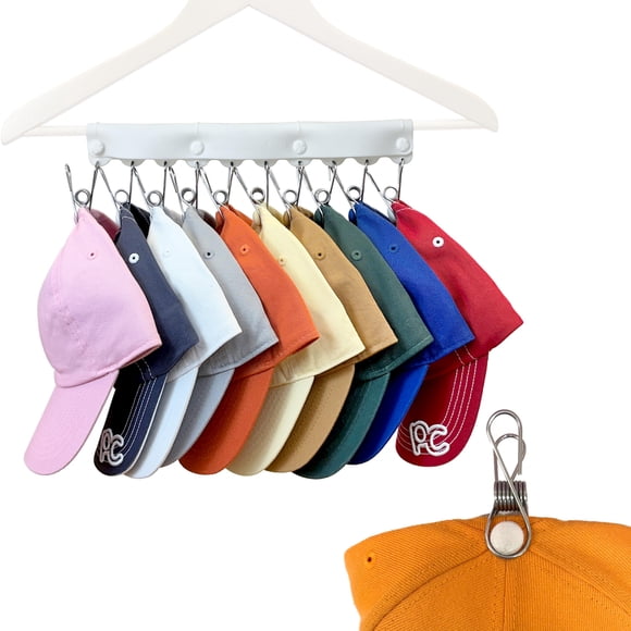 Colgador para Gorras Perfect Curve 10 unidades Blanco de Silicona y Metal
