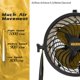 thumbnail image 3 of Ventilador circulador de aire HiCFM 10 Hi-Velocity 1000m³/h 1/12HP, 3 of 8
