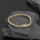 thumbnail image 2 of Pulseras de Tenis de 4 Mm para Mujer Clásicas de Oro Simulado con Diamantes Pulsera de Tenis Chapada en Oro de 18K Corte Redondo Pulseras de CZ Boda Nupcial Graduación Cumpleaños Joyería Pulseras, 2 of 5