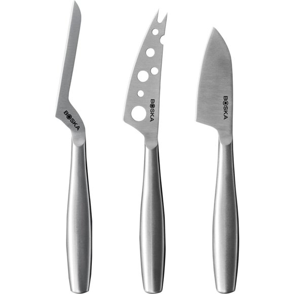 Juego de 3 cuchillos para queso BOSKA plateado apto para lavavajillas