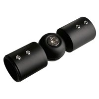 Bothyi - Conector De Esquina De Varilla Resistente Para Barras De Cortina De Ventana Salediza, Ángulo Ajustable, 25Mm, Negro Mate