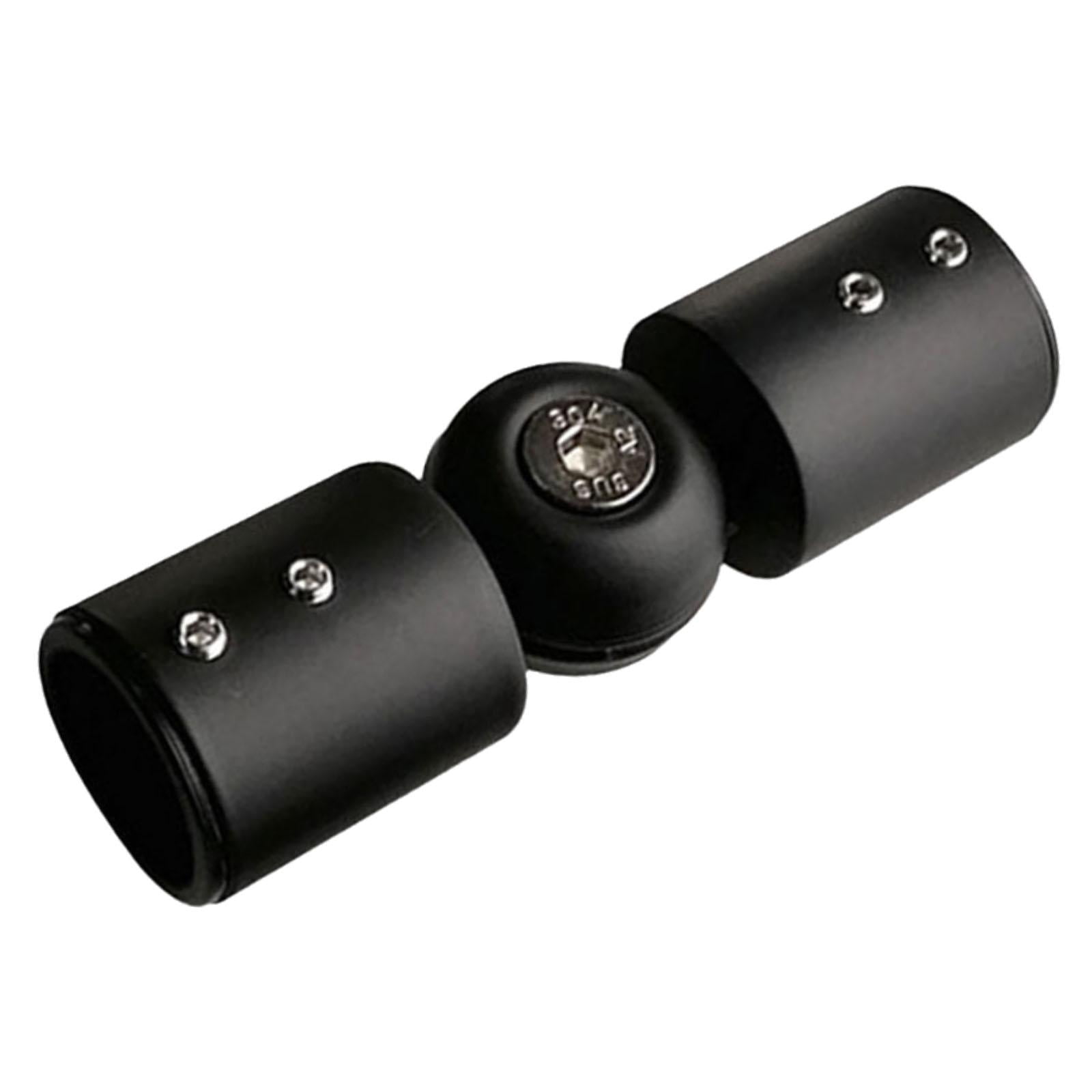 Bothyi - Conector De Esquina De Varilla Resistente Para Barras De Cortina De Ventana Salediza, Ángulo Ajustable, 25mm, Negro Mate