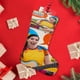 thumbnail image 4 of El Aula de Caitie Tema: Calcetines de Navidad, fino lino blanco para colgar en escaleras y chimenea, decoración navideña para el hogar, regalo de Navidad. 45cm × 32cm, 4 of 5