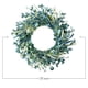 thumbnail image 2 of Corona de primavera Bibelot azul de 56 cm con hojas verdes y flores blancas, 2 of 7