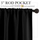 thumbnail image 2 of Bloque de luz solar Blackout Curtains RYB HOME de 42 x 45 pulgadas, color negro, 2 of 9