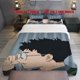 thumbnail image 1 of 3pcs Personality Glasses Character and Vertical Stripe Background Themed Bedding Set Duvet Cover and Pillowcases, 1 of 5