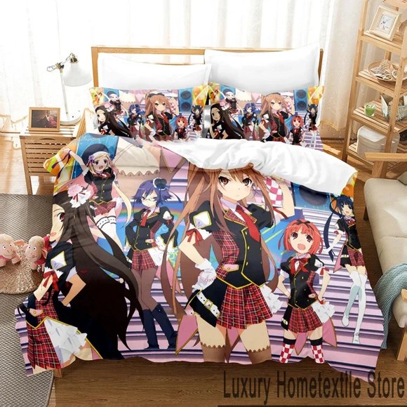 Okami-san and Her Seven Companions Bedding Set Duvet Cover Bed Set Quilt Cover Pillowcase Comforter Size Bed Sheets