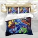 thumbnail image 5 of Mega Man Conjunto de sábanas temático, trío de piezas, cómodo y amigable con la piel, diseño único, regalo de decoración para el hogar para familiares, amigos y fans, 90 cm * 190 cm, 5 of 6