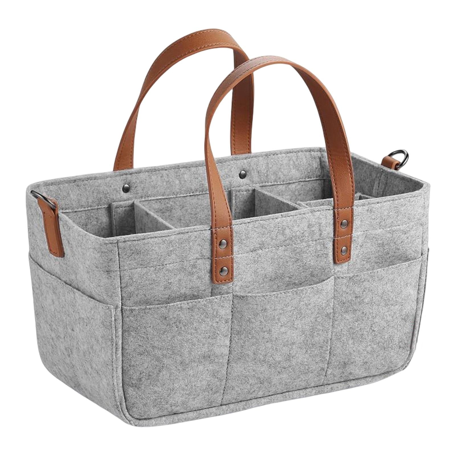 Bothyi - Bolsa De Pañales Para Bebés De Tela De Fieltro Compartimento Organizador De Productos Para Bebés Liviano Gris Claro