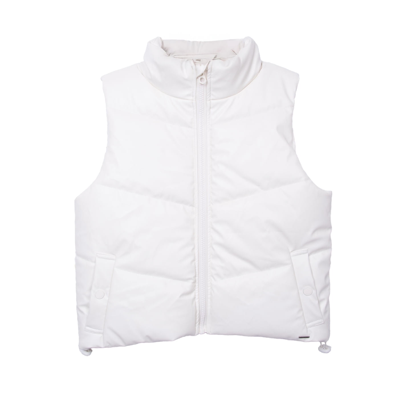 Pillin - Parka Niña Sin Mangas Eco Cuero Crudo