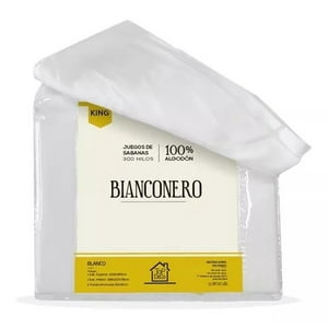 Tododescuento - Sabanas 100% Algodón 300 Hilos King Blanco