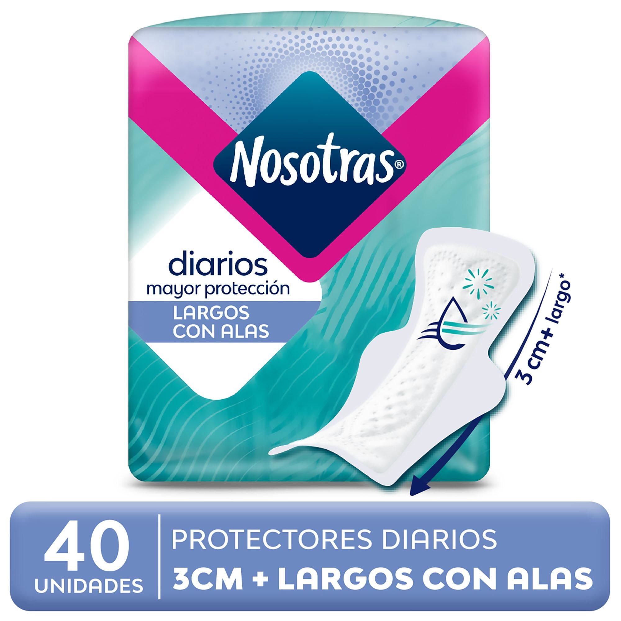 Protectores Femeninos Nosotras Diarios Largos Con Alas