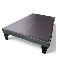 Muebles Barcelona - Base De Cama Europea 1 Plaza Tela Gris Oscuro