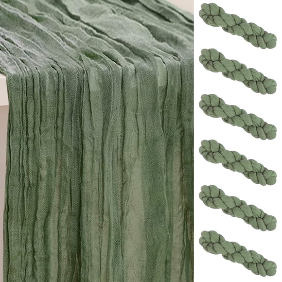 Mantel SubLeer, gasa para queso, color verde salvia, 35 x 120 cm, paquete de 6