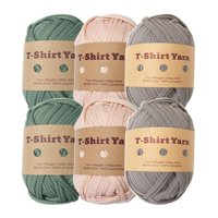 Bothyi - 6 Hilos Para Camisetas, 3 Colores, Fáciles De Lavar, Hilo De Tejer Para Manta, Almohada, Estilo C