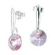 thumbnail image 1 of Aros Punto de Luz Plata Italiana 925 y Cristal Genuino Ligth Rose, 1 of 4