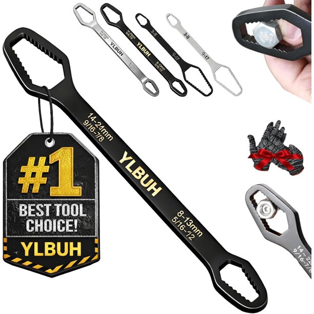 Juego 4 llaves autoajustables doble extremo 3-24mm fontanería bici automóvil