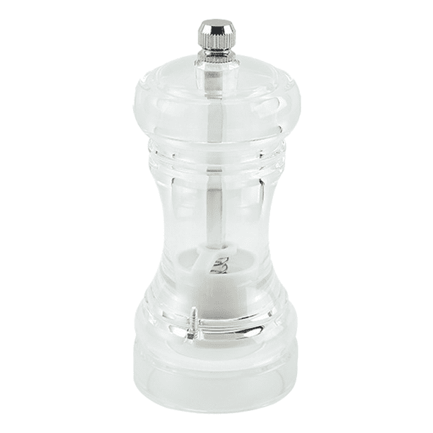 Molinillo de sal y pimienta de acrílico transparente, recargable, para cocina