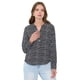 thumbnail image 1 of Blusa Mujer Cuello Mao Print Rayas Negro Corona, 1 of 5
