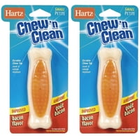 Juguete Para Perro Hartz Chew'N Clean Hueso Resistente Sabor Tocino 2 Piezas