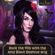 thumbnail image 3 of Peluca ALLAURA Amy Winehouse Black Beehive con flor roja, 3 of 8
