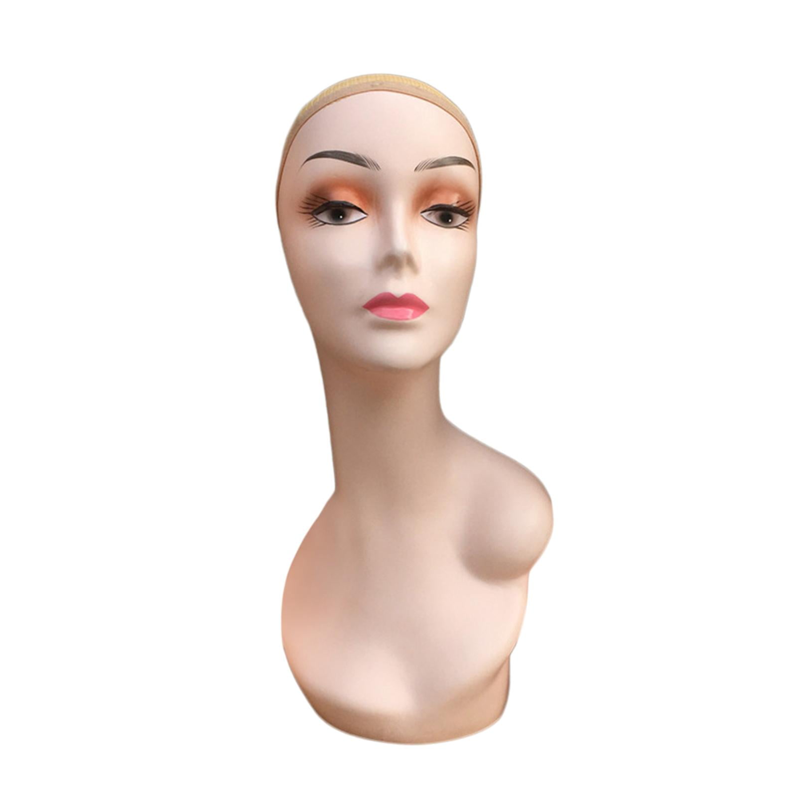 Magideal - Maniquí De Cabeza De Peluca Para Mujer, Sombreros De Hombro Izquierdo, Modelo De Exhibición De 18,90 Pulgadas De Altura, Modelo De Exhibición De Peluc , Estilo Un Estilo A