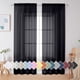 thumbnail image 1 of Simplebrand Black Sheer Curtains 84 Inches Long, 2 Panels, 1 of 3