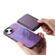 thumbnail image 4 of Funda de Cuero Magnética con Tarjetero para iPhone 15 Plus Cubierta Delgada Morado, 4 of 5