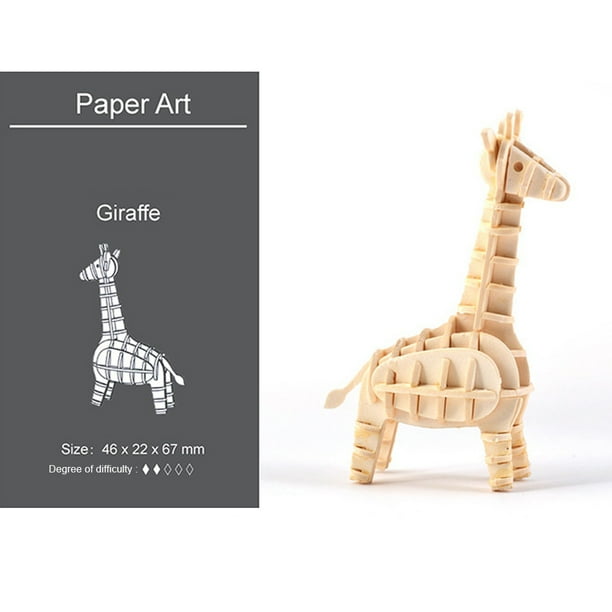 1Pc 3D Puzzle Animal Assembly Kit Decoration DIY Sculpture Model Home Office Ornament Creative Love Pet Assembly Toy Gift